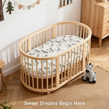 Muslin Bassinet Fitted Sheets, 2 Pack - Image 6
