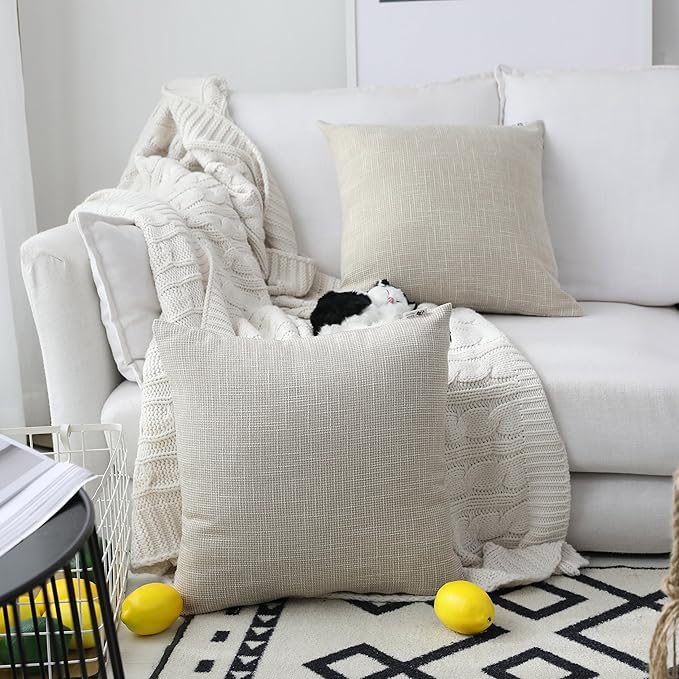 Kevin Textile Simple Linen Pillow Covers Nordic Stars Soft Cushion Case - Image 4