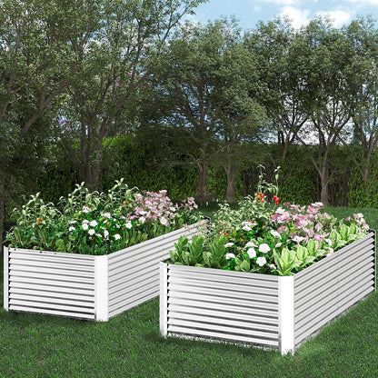 tall 8ft galvanized raised garden bed outdoor,above ground, view 9