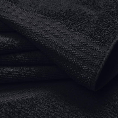 glamburg ultra soft 8-piece towel set - 100% shown in use
