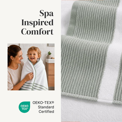 modern threads 6 piece bath towel set –, side view