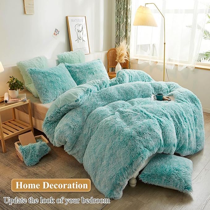 XeGe Faux Fur Throw Pillow Cases, Plush Shaggy Ultra Soft Pillow Covers - Image 6