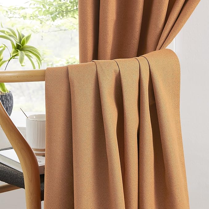 KEQIAOSUOCAI Blackout Linen Curtains 2 Panels Set 84 Inch Length 7 FT - Image 5