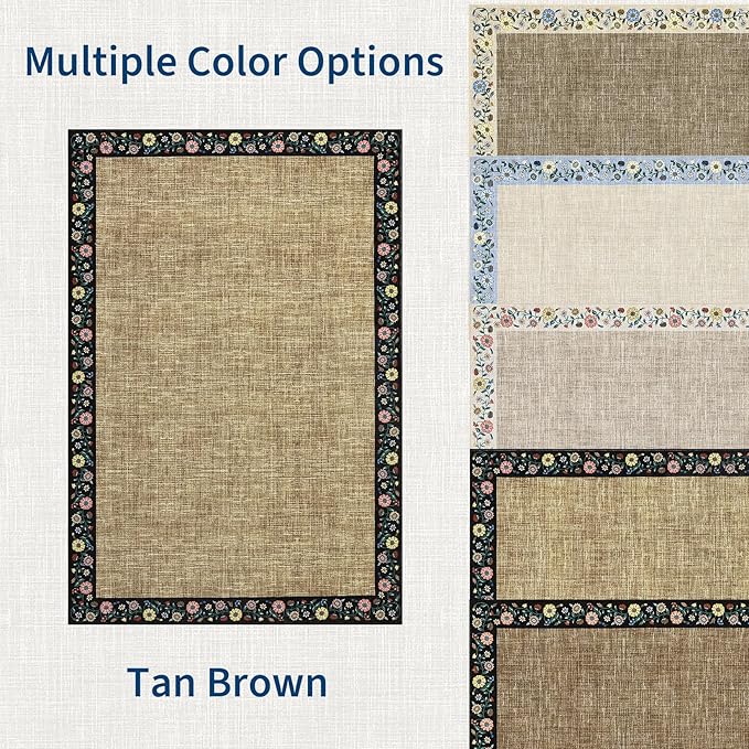 GarveeHome Washable Area Rugs for Bedroom 5x7 Living Room Modern Floral Throw - Image 8