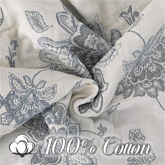 MSGKV Boho Throw Blanket for Couch Sofa Bed Decor, 100% Cotton Blankets Warm - Image 2