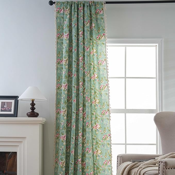 ENJOYBRIDAL Floral 63 Inch Curtains - Image 2