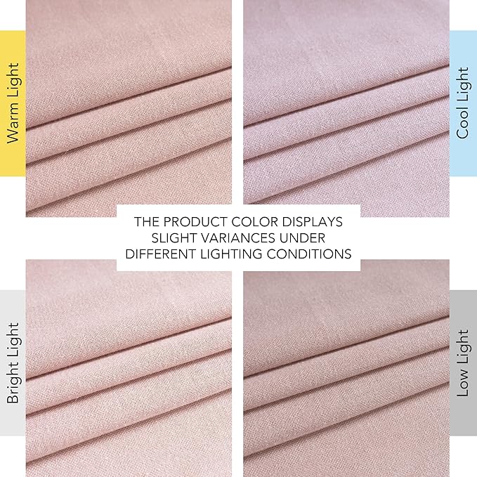 NICETOWN Linen Light Pink Sheer Curtains - Image 7