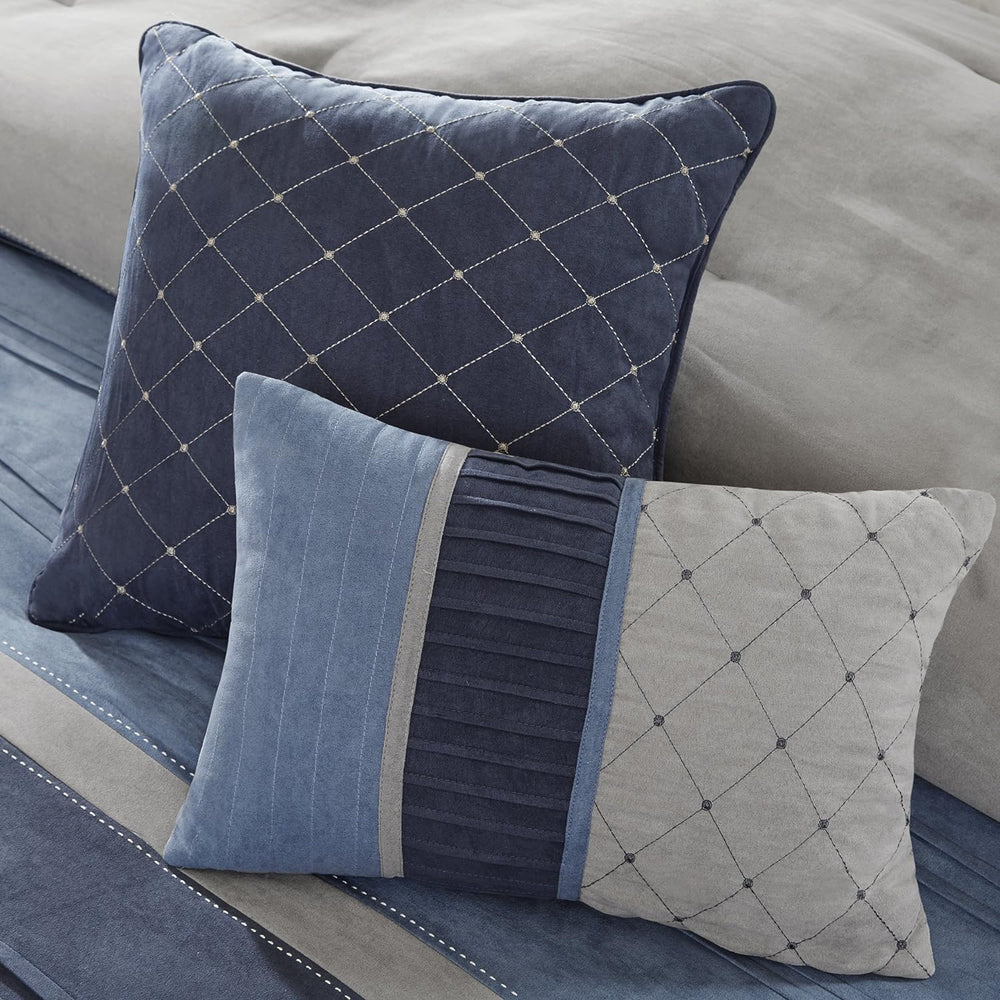 Madison Park Casual Modern Comforter Set, 7PC Queen Bedding Set