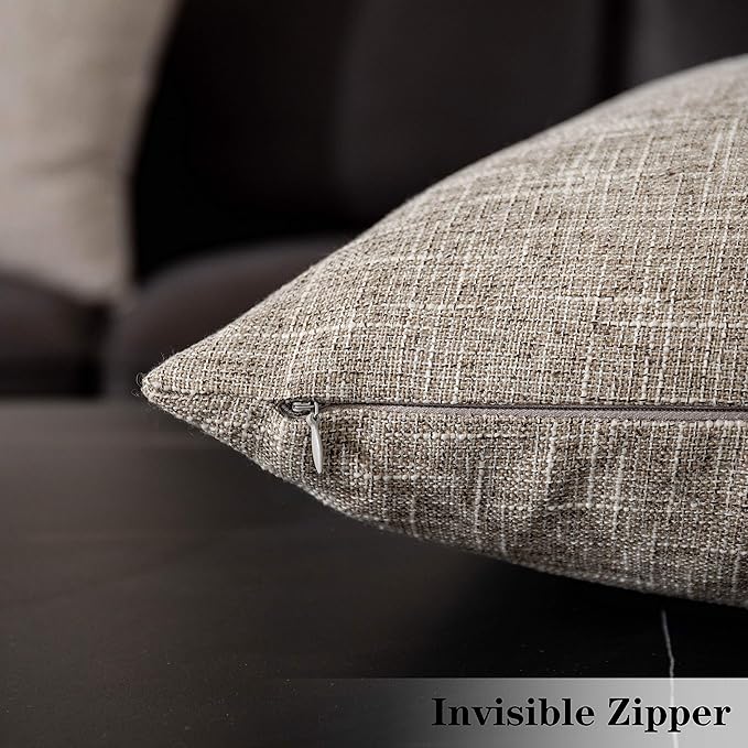 Kevin Textile 2 Packs Linen Large Throw Pillow Covers European Shams Big - Image 3