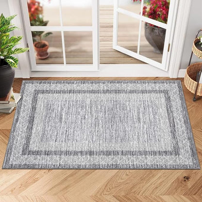 GarveeHome Modern Geometric Area Rug 2x3 Distressed Bordered Washable Non Slip by GarveeHome