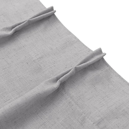 Grey Pleated Curtains with Hooks 2 Tier Kitchen Curtain 36 Inch Length Pinch - Image 8
