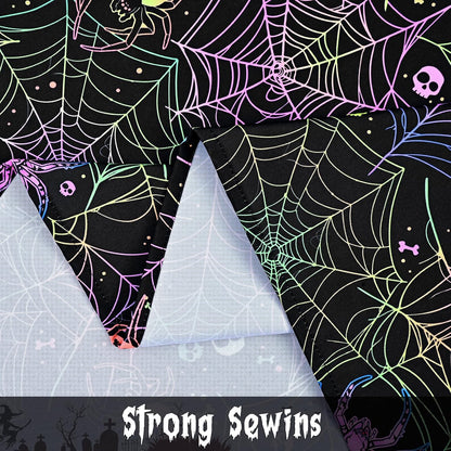 FRAMICS Halloween Tablecloth, Blacklight Table Cloth, Black Spider Web Table Cloth, UV Reactive Table Cover, Waterproof for Halloween Party Kitchen Dining Room Holiday Decor, Rectangle, 60x120 Inch