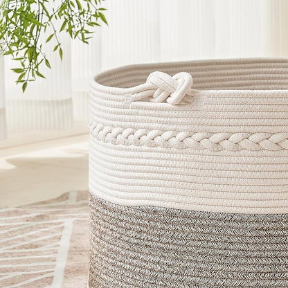 KAKAMAY Large Blanket Basket, Woven Baskets - Image 6