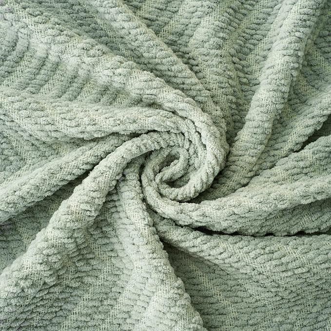 BATTILO HOME Sage Green Throw Blanket - Image 7