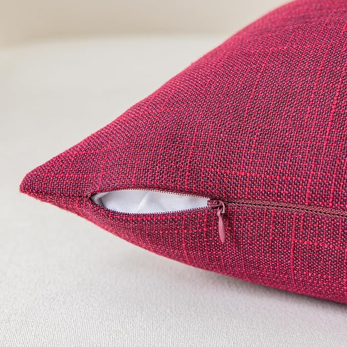 Kevin Textile Faux Linen Throw Cushion Covers Shams Textural Christmas - Image 3