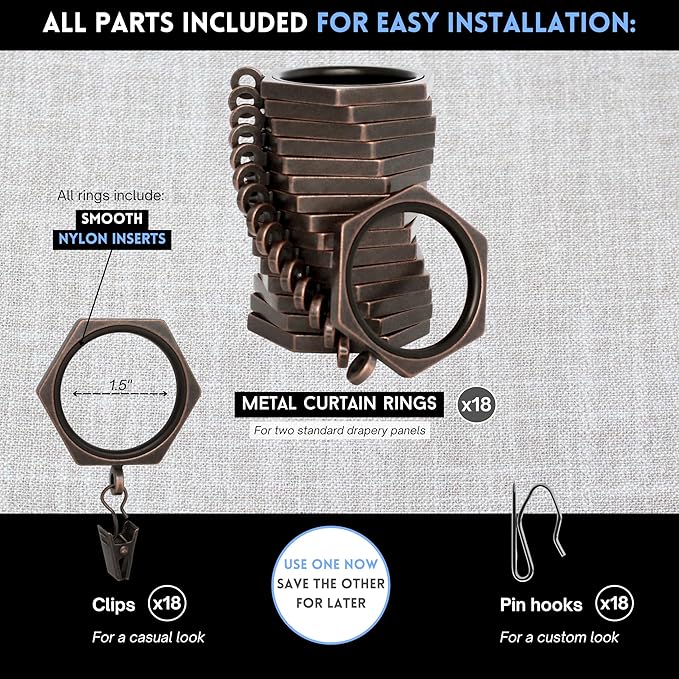 BlastHome® Luxury Curtain Rings - Image 3