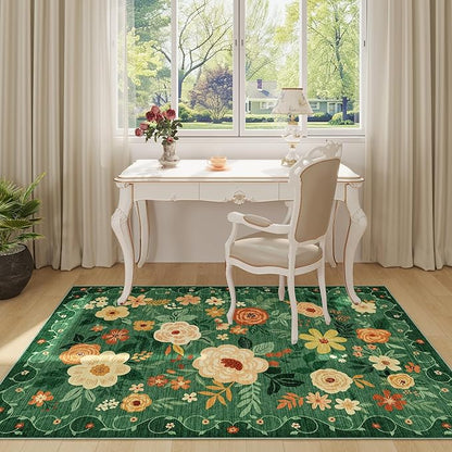 DUKINO 3x5 Area Rug, Floral Rugs - Image 2