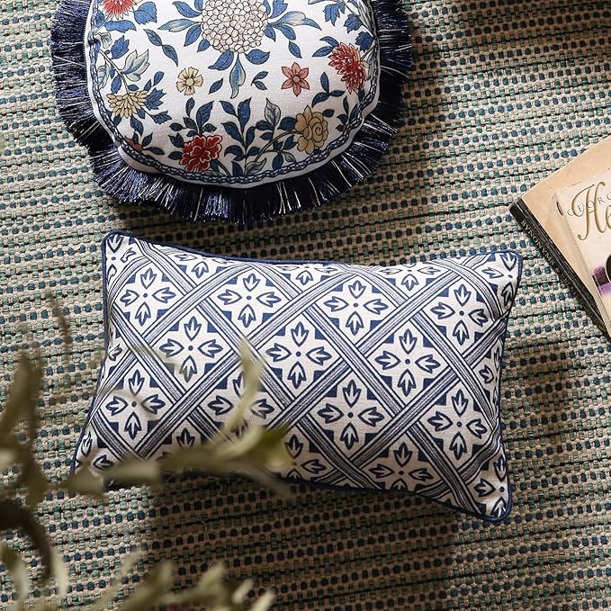 patdrea Designer Floral Linen Throw Pillow Covers - Image 4