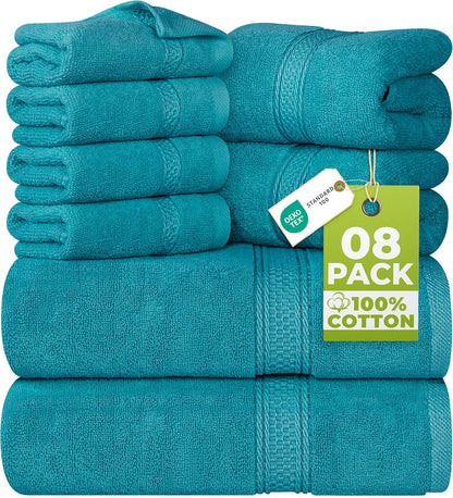 utopia towels 8 piece majestic plush luxury towel shown in use