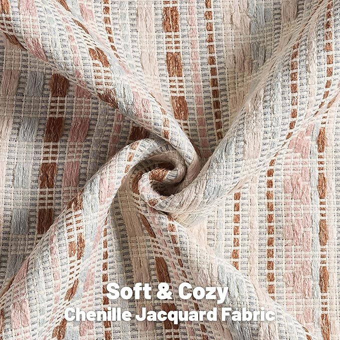 FUTEI Pink Blue Decorative Throw Pillow Covers 12x20 Inch Set of 2, Soft Cozy - Image 2