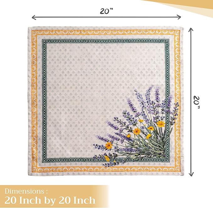 Maison d' Hermine Cloth Napkins Set of 4 100% Cotton Everyday Reusable Square - Image 4