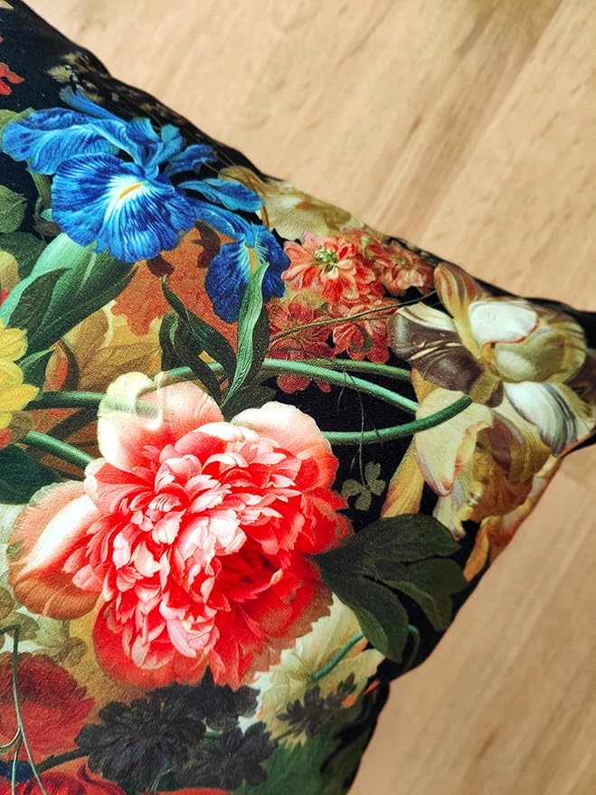 Elegant Velvet Floral Throw Pillow Cover Double Sides Handmake Flower - Image 6
