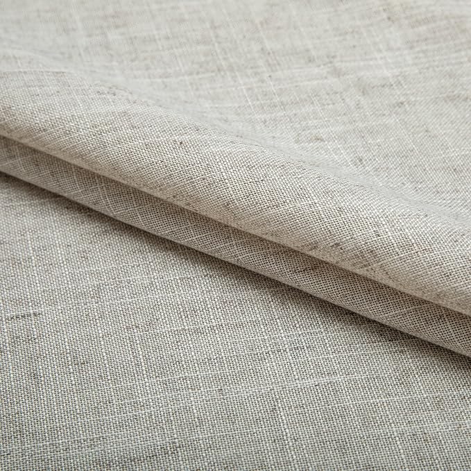 Flax Linen Curtains 90 Inch Length 2 Panels Set - Image 8
