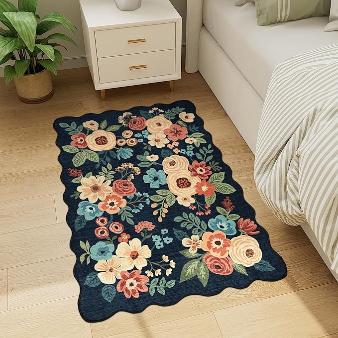 DUKINO 2x3 Entryway Rug, Floral Washable Indoor Door Mat - Image 8