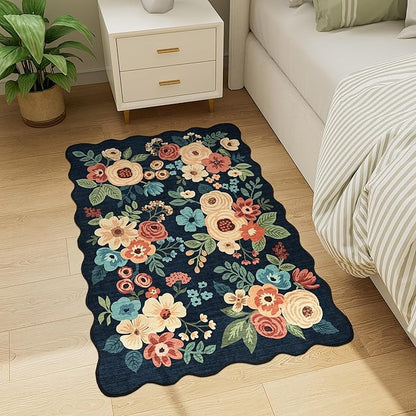 DUKINO 2x3 Entryway Rug, Floral Washable Indoor Door Mat - Image 8