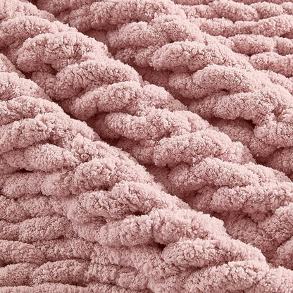 Carriediosa Chunky Knit Throw Blanket 50" X 60", 100% Hand Made Large Chenille - Image 7
