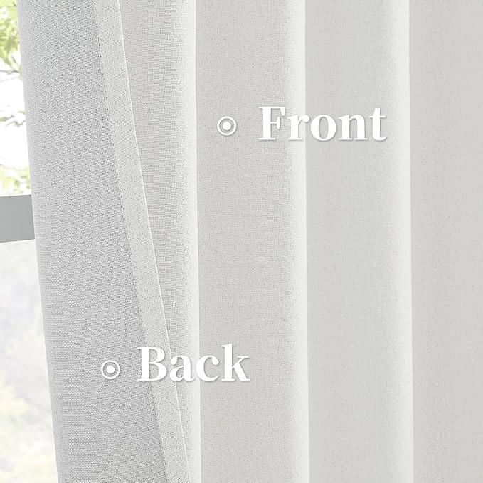 KEQIAOSUOCAI Natural Blackout Curtains 120 Inch Length 10 FT 2 Panels, Boho - Image 4
