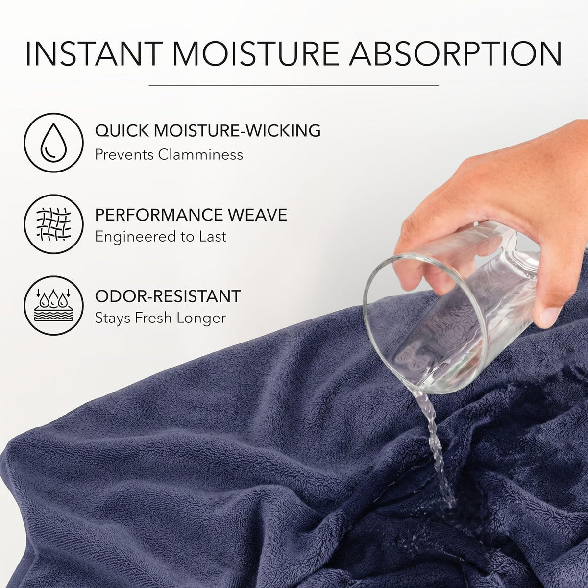 jouline | 4-piece large premium 600gsm bath towel shown in use