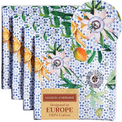 Maison d' Hermine Cloth Napkins Set of 4 100% Cotton Everyday Reusable Square by MaisondHermine