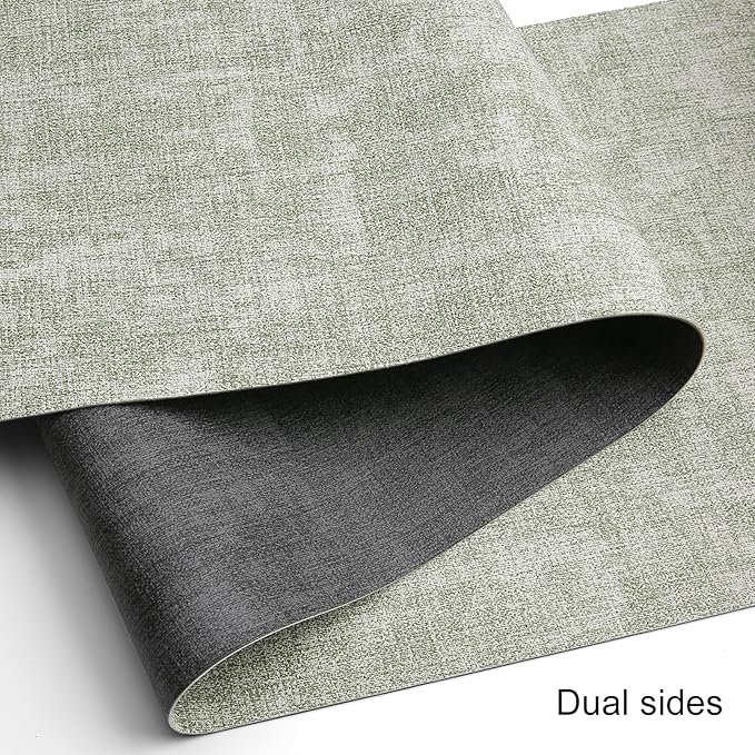 Table Runners 72 Inches Long, Dual-Sided Faux Leather Farmhouse Table Runner - Image 2