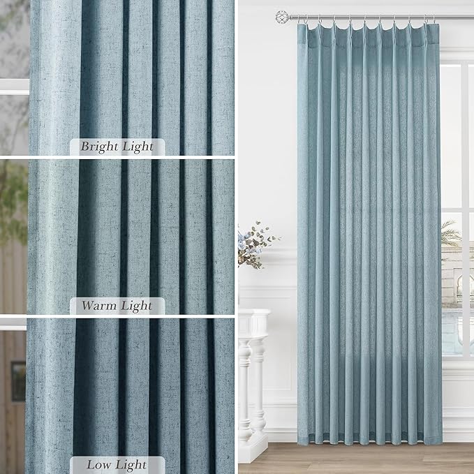 Pinch Pleated 90 Inch Curtains 2 Panels - Image 4