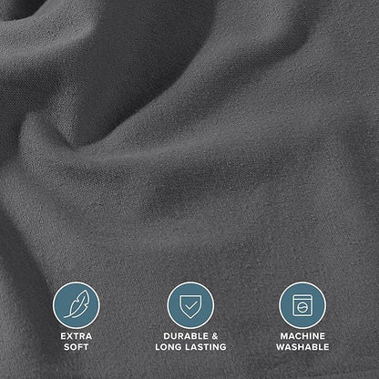 Bare Home Flannel Fitted Bottom Sheet 100% Cotton, Velvety Soft Heavyweight - Image 4