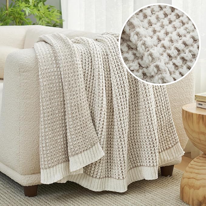 Amélie Home Waffle Chenille Throw Blanket - Image 2