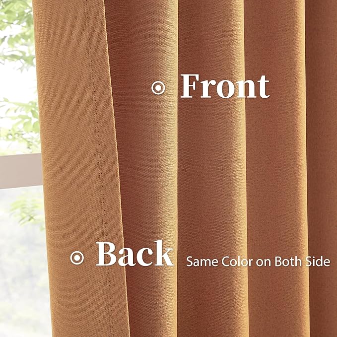 KEQIAOSUOCAI Blackout Linen Curtains 2 Panels Set 84 Inch Length 7 FT - Image 4