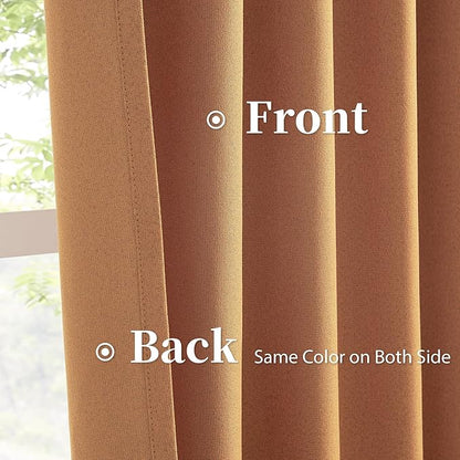 KEQIAOSUOCAI Blackout Linen Curtains 2 Panels Set 84 Inch Length 7 FT - Image 4