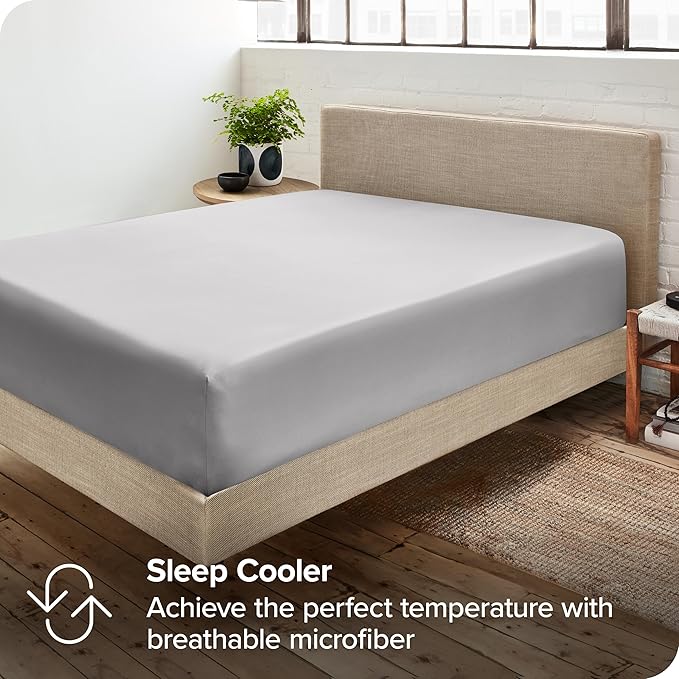 Bare Home 2-Pack Fitted Bottom Sheets Full - Image 6