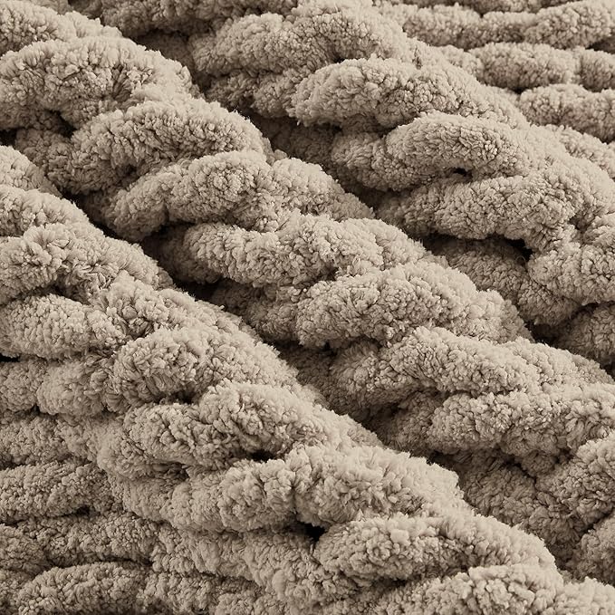 Carriediosa Chunky Knit Throw Blanket 60" X 80" Twin, 100% Hand Made Large - Image 7