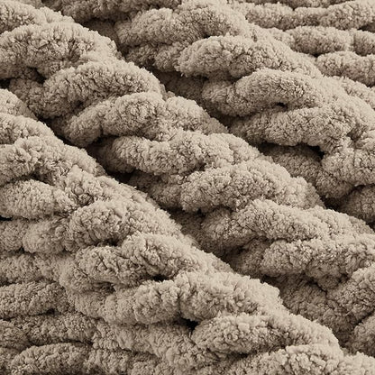 Carriediosa Chunky Knit Throw Blanket 60" X 80" Twin, 100% Hand Made Large - Image 7