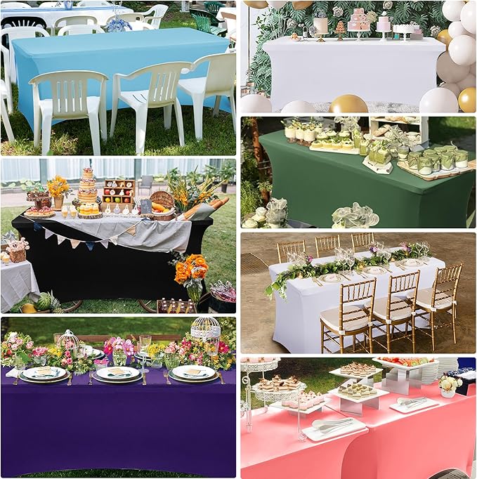Obstal 6 Pack Stretch Spandex Table Covers - Image 6