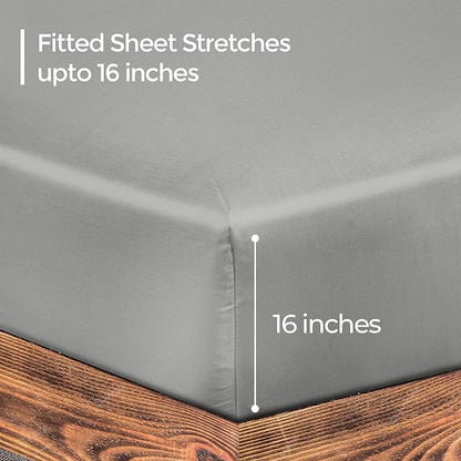 ROYALE LINENS 300 Thread Count 100% Long Staple Combed Cotton Fitted Sheet Twin - Image 2
