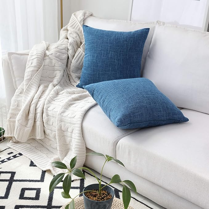 Kevin Textile Pack of 2 Decorative 2 Tone Linen Pillow Covers Cushion Cover - Image 4