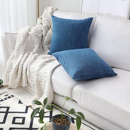 Kevin Textile Pack of 2 Decorative 2 Tone Linen Pillow Covers Cushion Cover - Image 4