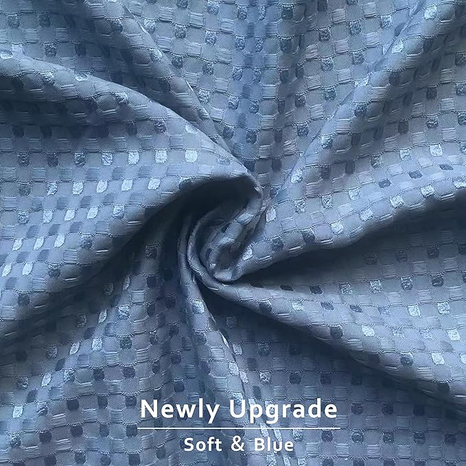 MIYE Pleated Waffle Weave Bed Skirt, Tailored Dust Ruffle 22 Inch Drop Easy Fit - Image 2