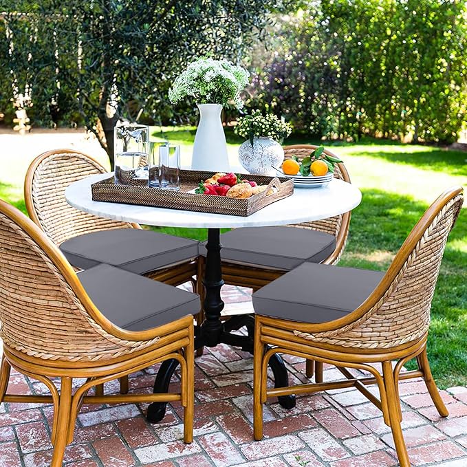 Outdoor Chair Cushions Set of 4 Waterproof Patio Chair Cushions - Image 6