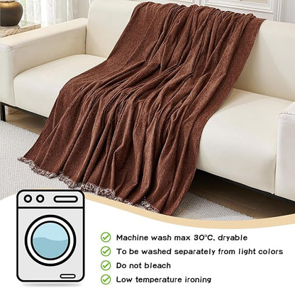 MYSKY HOME Couch Cover for Sectional Sofa, 2 Pieces Chenille Couch Covers for L - Image 7