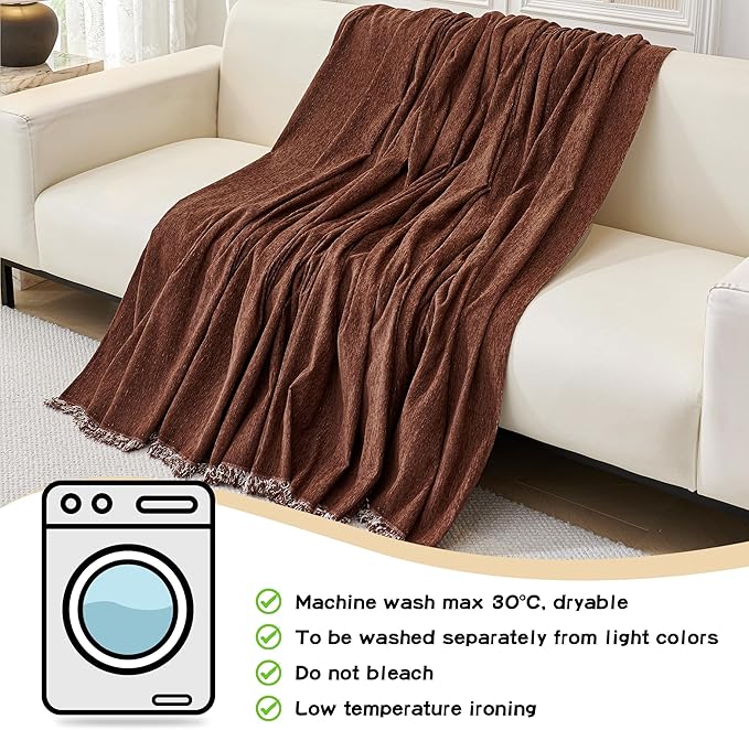 MYSKY HOME Couch Cover for Sectional Sofa, 2 Pieces Chenille Couch Covers for L - Image 7